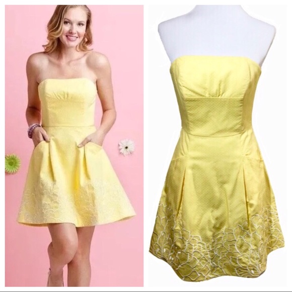 Lilly Pulitzer Dresses & Skirts - Lilly Pulitzer Blossom Starfruit Yellow Sundress